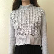 light blue knit sweater