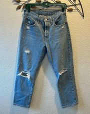 Levi 501 Distressed Straight Leg Jean (NWOT)