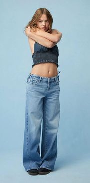 Low Rise Baggy Bow Jean