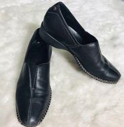Timberland Black Leather Slip On Work Shoes Size 6