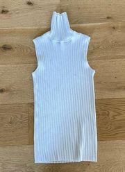 Kerisma Turtleneck Rib Sleeveless Tank in White