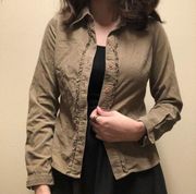 Ruffle Ribbed Jacket