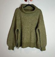 A New Day green chunky cowl neck sweater