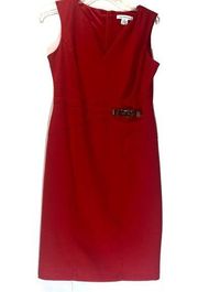 Liz Claiborne Red Sleeveless Dress Women’s 4