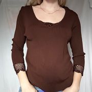 Vintage  Crochet Beaded Sweater