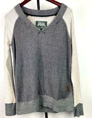 Roots Canada Gray Colorblock Pullover Sweater