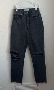 Abercrombie and Fitch Ultra High Rise Ankle Straight Jeans