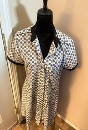 Wheel Print Shirt Dress XL