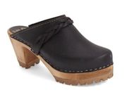 MIA Black Elsa Wooden Clogs Size 39 EU / 9 US $130