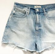 Women’s The Mom Short Denim Distressed Size 29