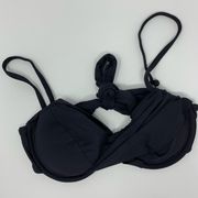 Loft Beach black twist front underwire bikini top