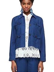 Kate Spade Broome Street Surplus Cotton Jacket Navigator Blue Medium NWOT