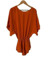 Haute Hippie Orange Silk Romper Playsuit