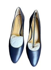 Talbots Tessa Women's Pump Shoe Stiletto Heels Leather Blue Sz. 9.5M NWOT