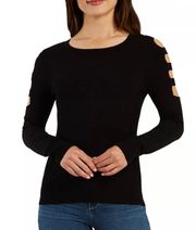 Black Cut Out Sweater