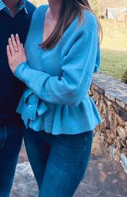 Blue Wrap Sweater