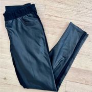 Jolt faux leather black pants