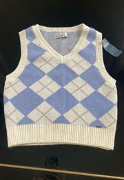 Vest blue And White