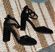 Bleecker and Bond Black Strap Heels