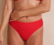 NWOT Summersalt Red Lava The High Leg Mid Rise Beach Summer Bikini Bottom 10