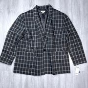 Bar lll Plus Size Black Window Pane Blazer XXL