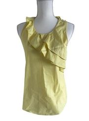 BOSS HUGO BOSS Yellow Ruffle Tank Top Size 36