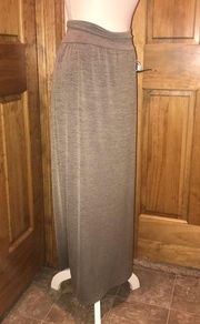 AB Studio Large grey maxi skirt with side slit