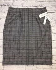 Amanda & Chelsea Womens Size Medium Modern Fit Plaid Pencil Skirt Size Medium