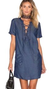 Revolve  Chambray Laced Mini Dress