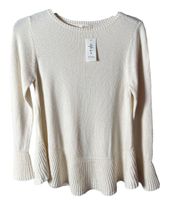 Long Sleeve Ruffle Pullover, size Medium