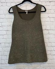 Studio Y Green Tank Top Textured with Bling
