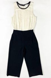 Club Monaco Silk Chiffon Pleated Sleeveless Crew Neck One Piece Jumpsuit 6