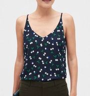 Banana Republic Navy Cherry Print Tank Small