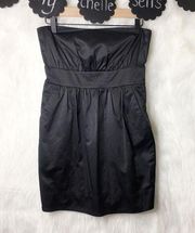 BCBGirls Black Strapless Mini Party Dress