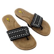 Very Volatile Black and Silver Stud Embellished Sandals