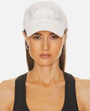 BALENCIAGA BB Paris License Hat in Dirty White Large New Womens Cap Destroyed