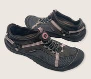 Reno Gray Pink Vegan Fabric Water Ready Hiking Trail Athletic Shoe 10