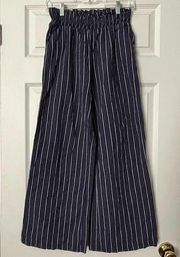 E&M Striped Paper Bag Waist Pants - Size S