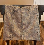 Snake Print Skirt