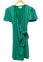 Privacy Please Revolve Jessa Mini Dress Clover Green Short Sleeve Women’s Sz XS