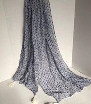 Target brand  Summer scarf, blue and white designs