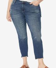 NWT KUT from the Kloth High Ruse Ankle Straight Jeans Size 14 Light Wash