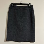 J. McLaughlin wool cashmere blend a line gray skirt