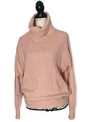 SZ M pink oversized turtleneck sweater