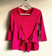 NWT Vince Camuto magenta blouse with tie accent