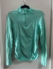 Athleta  Fastest Track Mock Neck 1/4 Zip Long Sleeve Activewear Top Sz S E7