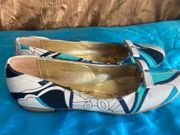 Dolce & Gabbana blue floral ballet flats 5.5