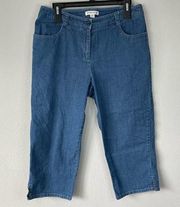 Pendleton Denim Capris 12 Medium Wash Split Hem Casual