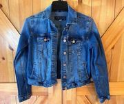 Maurices Casual Button Up Denim Long Sleeve Jacket Womens Size Medium (2105)