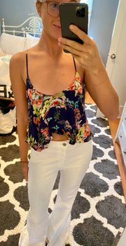 Floral Flowy Spaghetti Strap Blouse